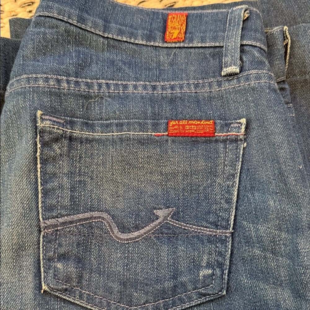7 For All Mankind Dark Blue Jeans